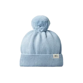 Alpine Pom Pom Beanie || Celestial Blue