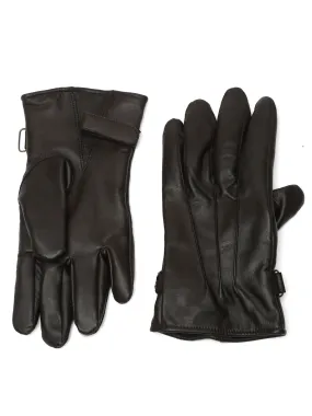 Brown Leather Hand Gloves