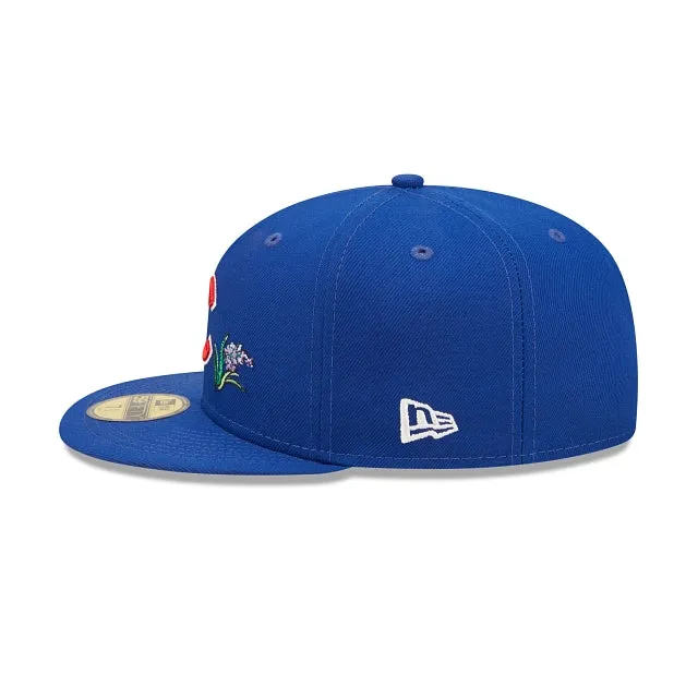 Chicago Cubs Watercolor Floral 59FIFTY Cerrada