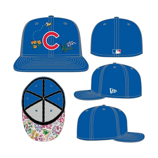 Chicago Cubs Watercolor Floral 59FIFTY Cerrada