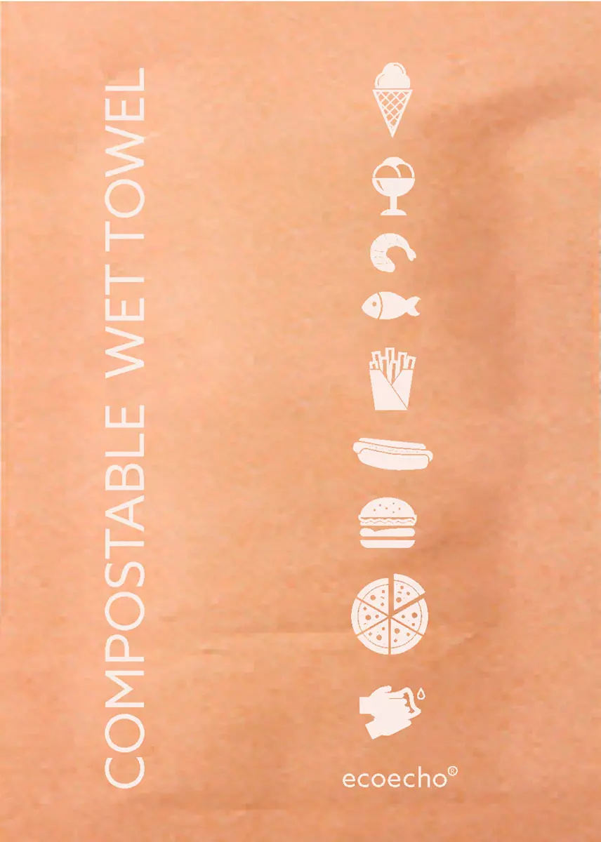 Duni Compostable Wet Wipe 50 x 70mm