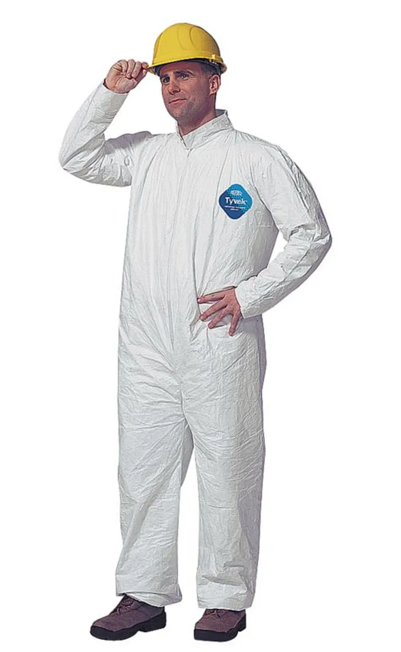 Dupont Tyvek TY120S-5XL - White Coveralls w/ Open Wrists and Ankles, 5XL - 25 Each