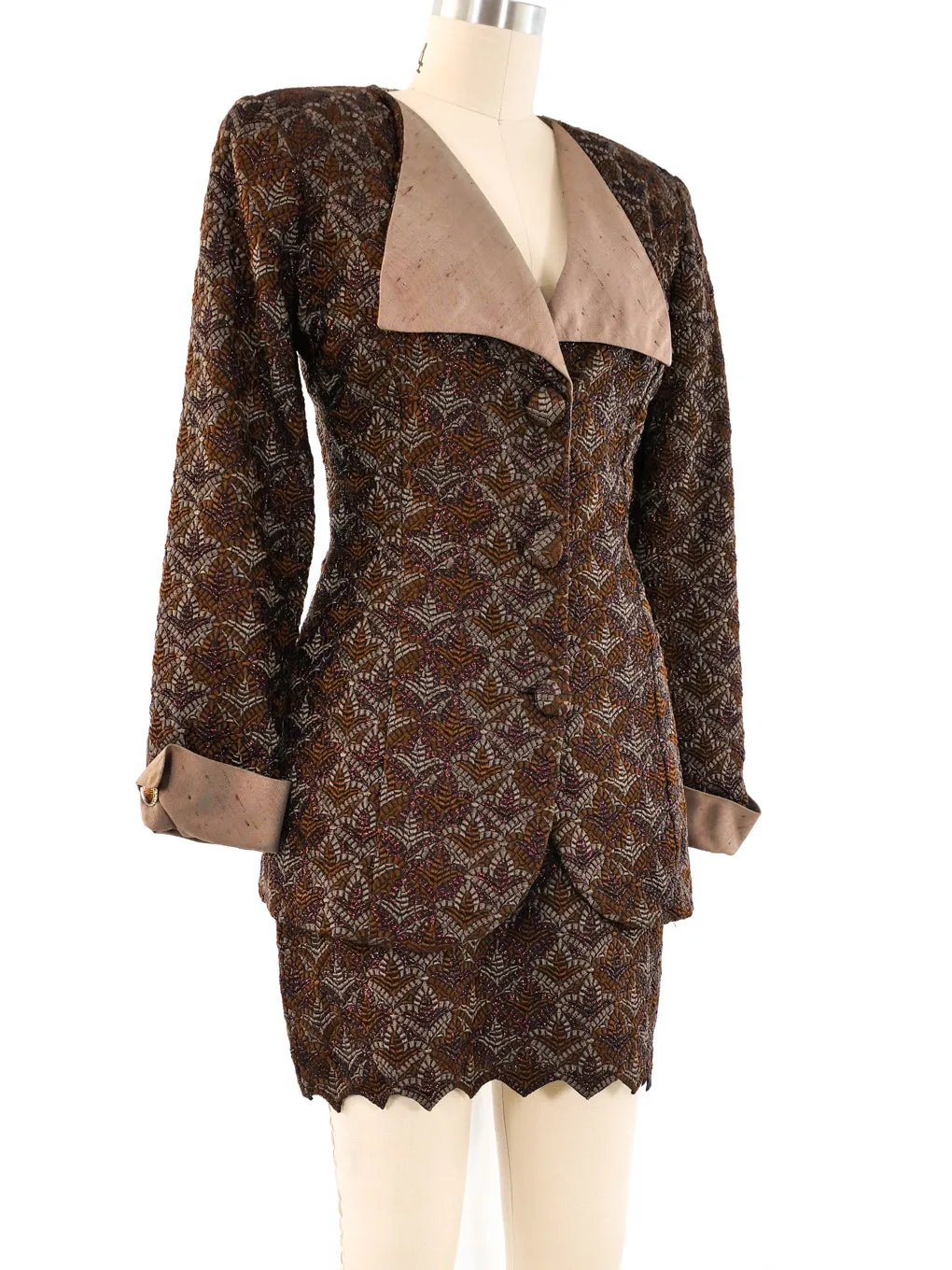 Guy Laroche Brocade Skirt Suit